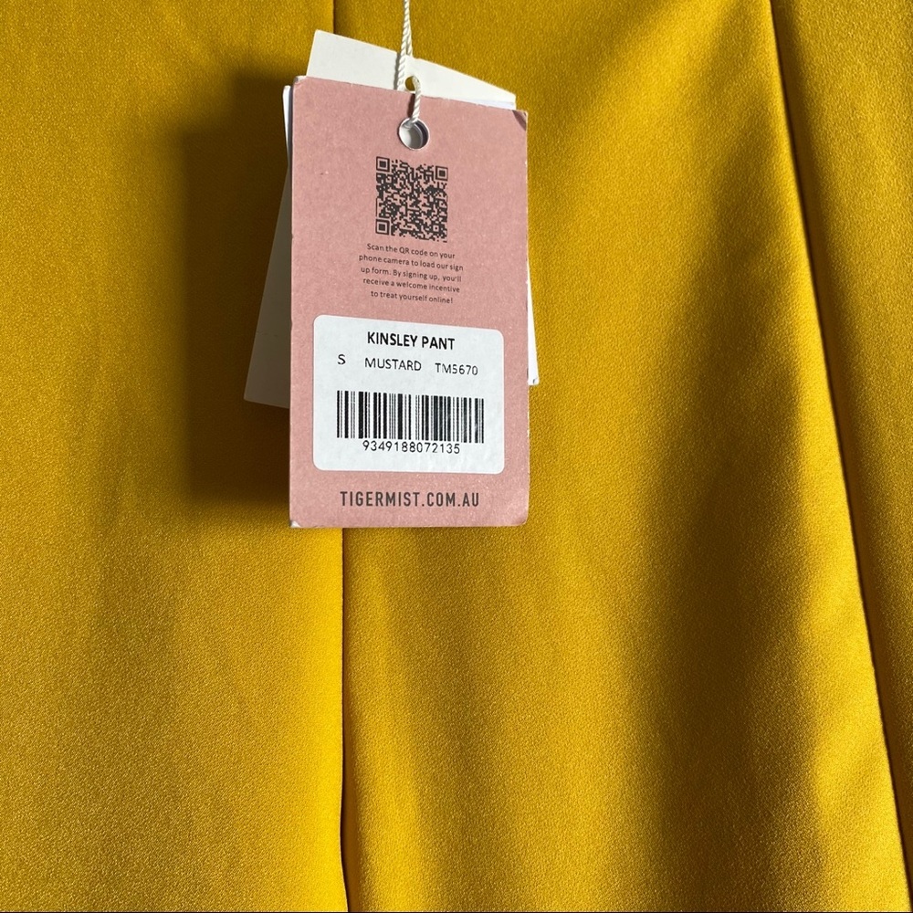 NEW Tiger Mist Kinsley Mustard Pants High Rise - Picture 5 of 9